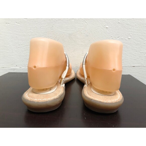 BOC Born Concept Thong Flat Sandal slip on white strap man made upper Women 7/38 - Picture 6 of 12